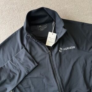 NWT Peter Millar / Horizon Full Zip Black Jacket Womens L Activewear